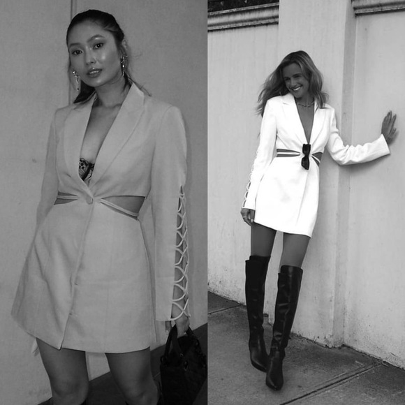 BOSKEMPER BEA BLAZER DRESS MINI in ecru/beige XS - Picture 14 of 17